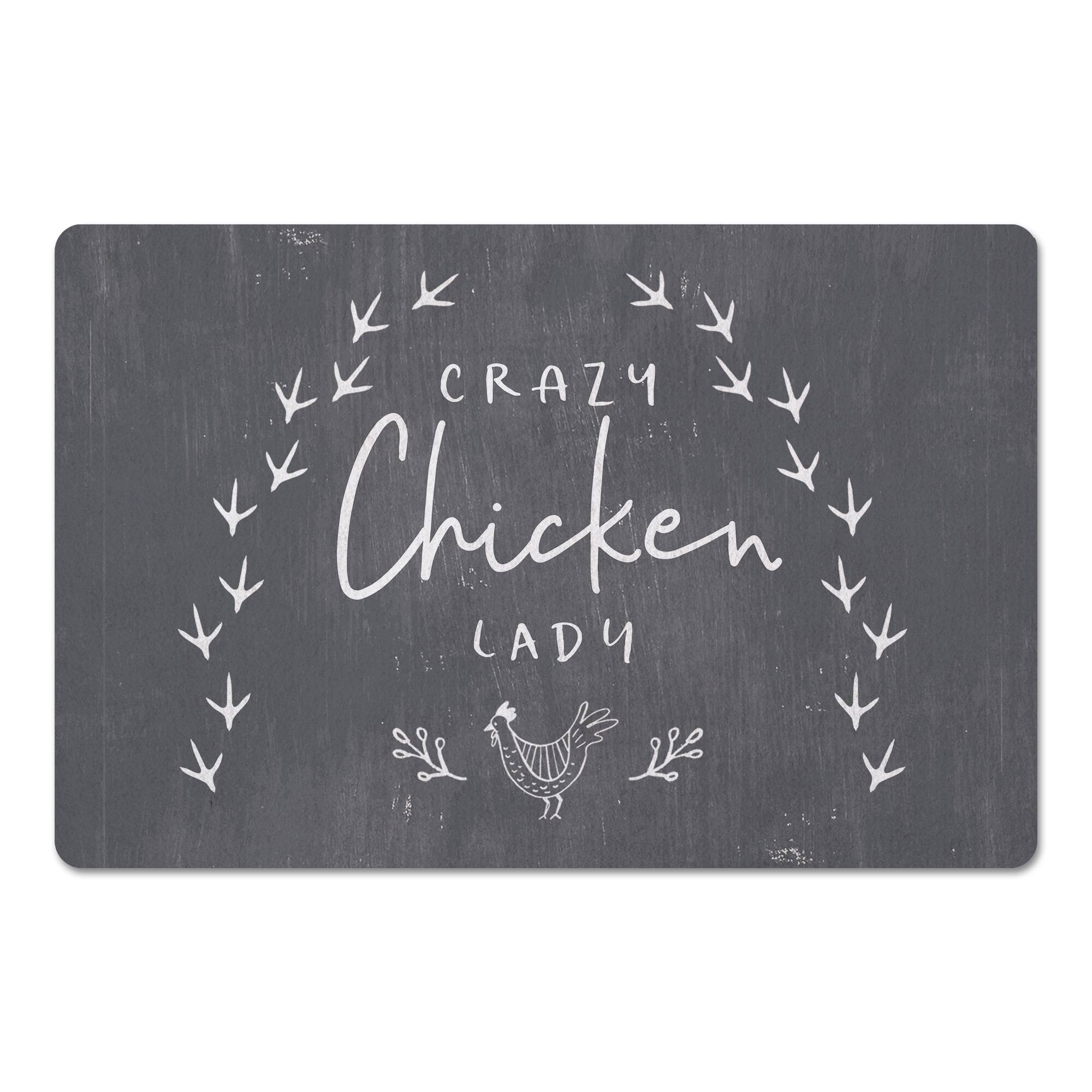 Crazy Chicken Lady 18" x 27" Floor Mat